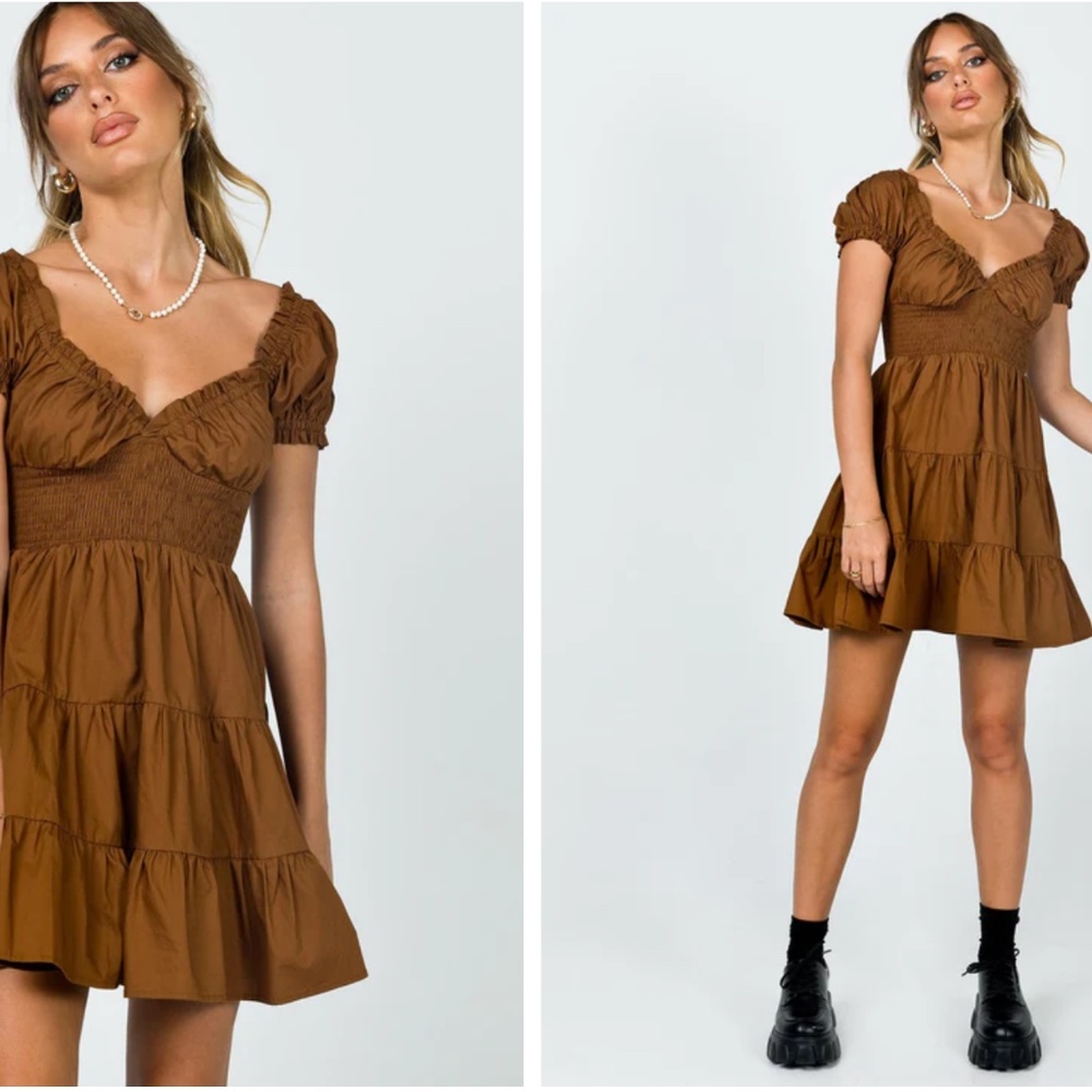Princess Polly Daniela Mini Dress Chocolate Brown